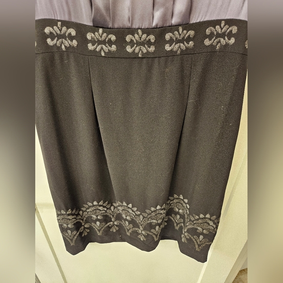 NWT - Silk Jones New York Poly Rayon Stretch "Black/Pewter" Dress - Size 16 - Picture 4 of 8